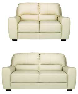 Unbranded Rossano Large and Regular Sofa - Ivory