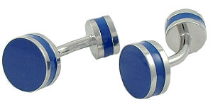 Unbranded Round Blue Cufflinks
