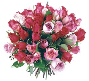 Round bouquet pink 41 roses