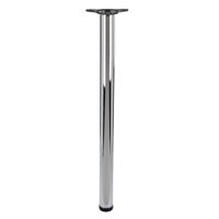 Round Breakfast Bar Leg Chrome Plated