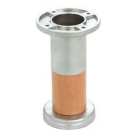 Round Furniture Leg Satin Chrome/Beech Effect