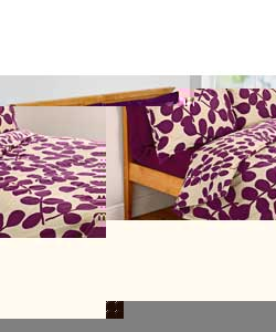 Unbranded Rowan Duvet Set Blackcurrant King Size Bed