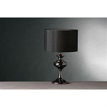 Unbranded Royale Touch Gunmetal Table Lamp Black Shade