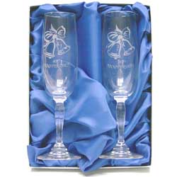 Ruby Anniversary Crystal Flutes