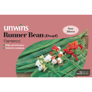 Unbranded Runner Bean Flamenco Dwarf Seeds