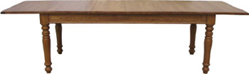 RUSTIC 7FT APPROX EXTENDING DINING TABLE. SUPPLIED WITH 1 50cm 19.75 EXTENSION LEAF