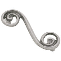 S Swirl Pull Pewter Effect