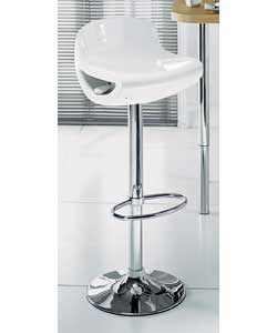 Size (H)72.5-92.5, (W)38, (D)42cm.Swivel chair with height adjustable seat. Black chrome finish. Wei