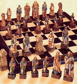SAC Celtic Hand Decorated Chess Set