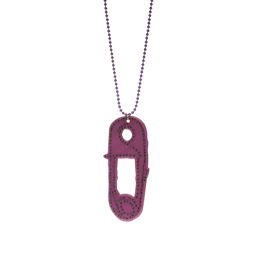 Unbranded Safety Pin Necklace - Purple