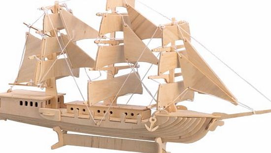 Unbranded Sailing Ship - Woodcraft Construction Kit- Quay