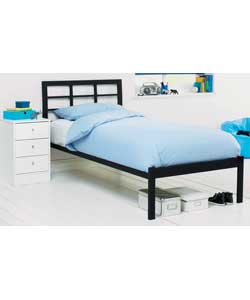 Unbranded Sammi Metal Single Bed with Healthy Mattress -