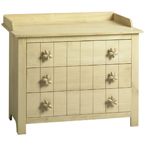 A chest of drawers with a detachable changing top,