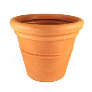 Designed to replicate the appearance of a ceramic planter  this attractive rotary moulded pot is a g