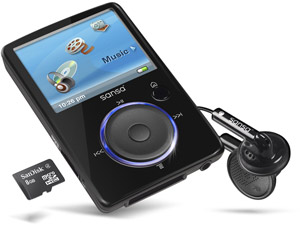 Unbranded Sansa Fuze - MP3 Player With Radio - 2GB Black - Sandisk
