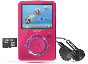 Unbranded Sansa Fuze - MP3 Player With Radio - 4GB Pink - Sandisk