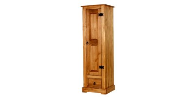 The Santa Fe Slim Armoire with Drawer from The Furniture Warehouse offers a great combination of