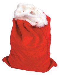 Unbranded Santa Sack Plush with Fur Trim (50cm x 70cm)