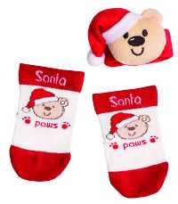 Santa Sock and Rattle - Kids 2 Months