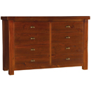 Sante Fe dark wood 8 draw chest of draws furniture