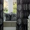 A modern art deco coloured woven jacquard in a sumptuous colour palette. Dry clean recommended. Poly
