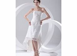 Unbranded Satin Lace Tea-length Ankle-length Strapless