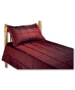 Satin Single Bedspread - Ruby