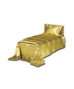 Satin Single Gold Bedspread