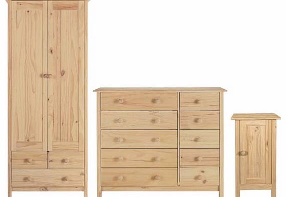Expertly crafted. the stunning solid wood Scandinavia collection is the ultimate bedroom furniture solution. This untreated solid pine can be stained. painted. vanished or left natural - whatever suits your style. This beautiful set comes complete wi