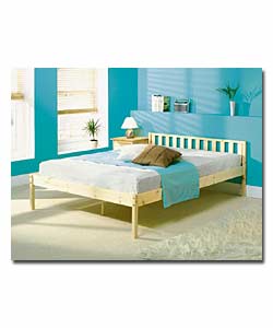 Scandinavia Solid Pine Double Bed with Sprung Mattress