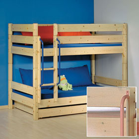 Unbranded Scandinavian Bunk Bed with Truckle