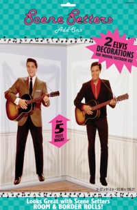 Invite a young Elvis to your party! These big posters will get your guests in the rock and roll mood