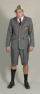Return to the best days of your life. Costume includes short trousers in grey with elasticated waist