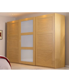 Unbranded Schreiber Sliding Wardrobe Package - Shaker Oak - 2 Door