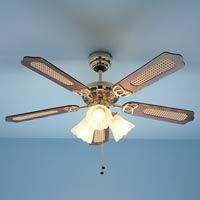 Scirocco Brass Ceiling Fan with FSC Approved Blades