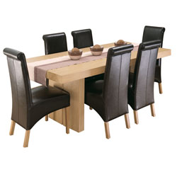 Scope Large Dining Table & 4 Chairs