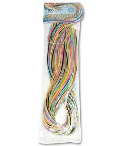 Scoubidou are strands of very colourful hollow plastic and by using the right knotting techniques