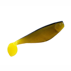 Unbranded Scream Shads - black with yellow belly (Pack of