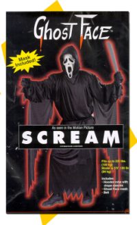 Full length scary robe which includes the mask and long sleeves