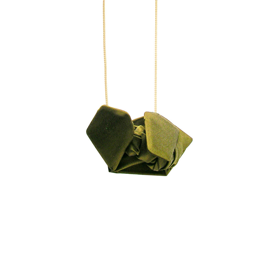 Unbranded Sculptural Irregular Pendant - Olive Green