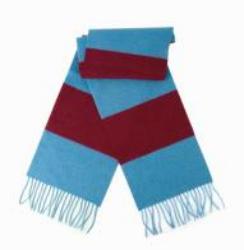 Unbranded Scunthorpe United Claret/blue bar scarf