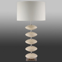 Unbranded SE8580 39CR - Cream Ceramic Table Lamp Pair