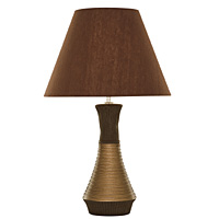 Unbranded SE9084BR - Brown Ceramic Table Lamp Pair