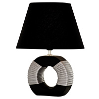 Unbranded SE9085BK - Black Ceramic Table Lamp Pair
