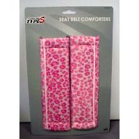 Pink leopard print seat belt comforter. Great for that more comfortable journey.  Sponge clean