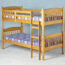The Seconique Albany pine bunk bed features a classic design and can be converted into two single