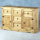 Seconique Corona 2 door 5 drawer sideboard