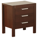 Seconique Indiana dark 3 drawer bedside furniture
