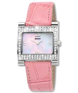 Seksy by Sekonda Ladies Watch with Pink Leather Strap