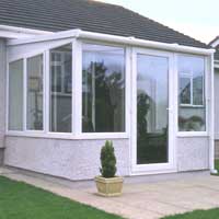 Self-Build Traditional Lean-To Dwarf Wall Conservatory SBL1-D White